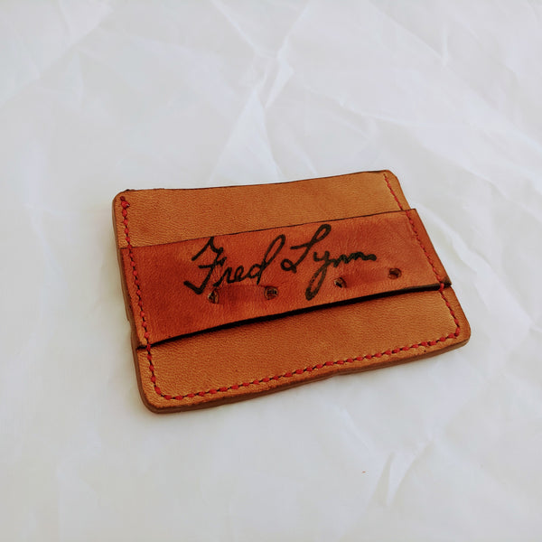 Fred Lynn Cash Strap Cardholder. Baseball Glove Wallet
