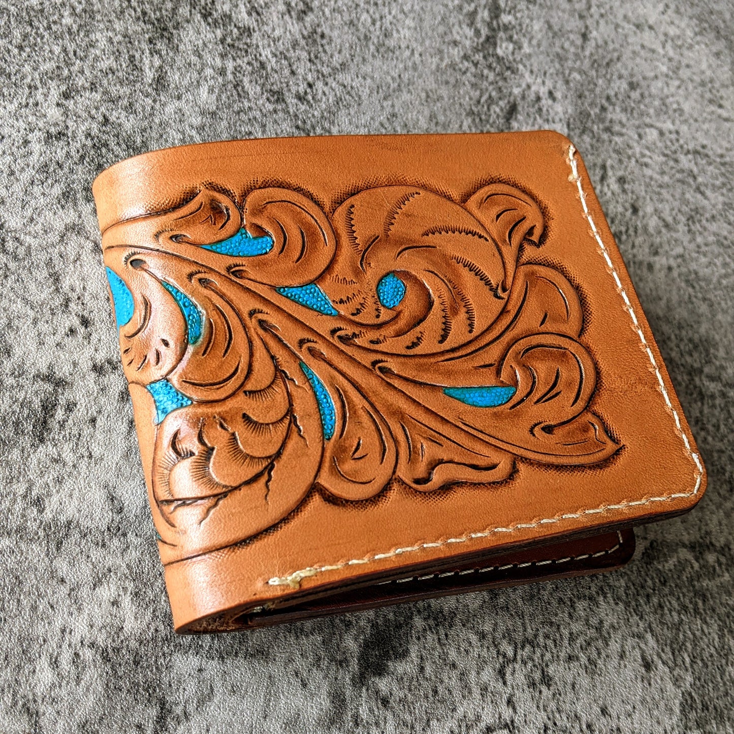 Western Tooled Classic Bifold Wallet